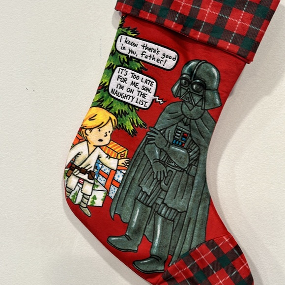 Star Wars Darth Vader Skywalker Father Christmas Stocking Disney Parks Store NEW - Picture 3 of 6